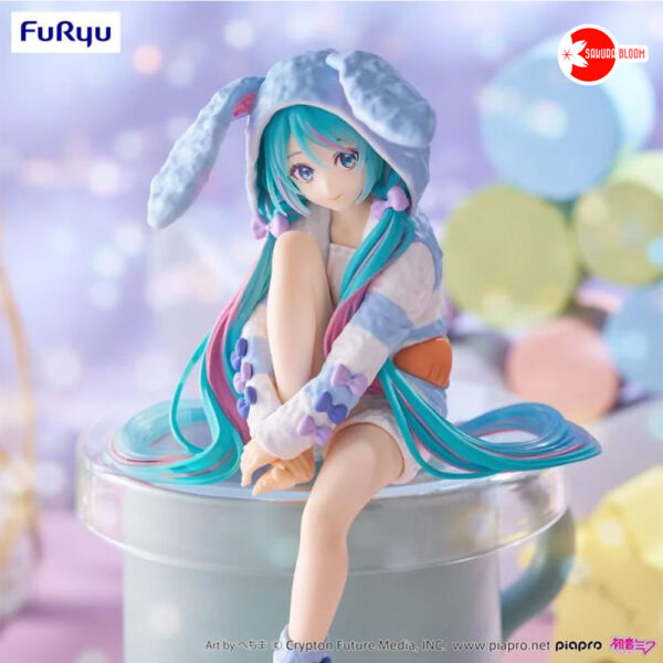 PREORDEN: Noodle Stopper: Vocaloid Hatsune Miku - Rabbit Ear Hood Pajama Blue Color Ver. - Image 2