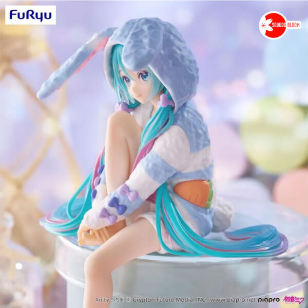 PREORDEN: Noodle Stopper: Vocaloid Hatsune Miku - Rabbit Ear Hood Pajama Blue Color Ver. - Image 3