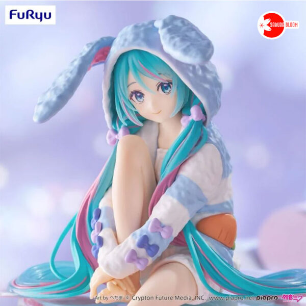 PREORDEN: Noodle Stopper: Vocaloid Hatsune Miku - Rabbit Ear Hood Pajama Blue Color Ver. - Image 5