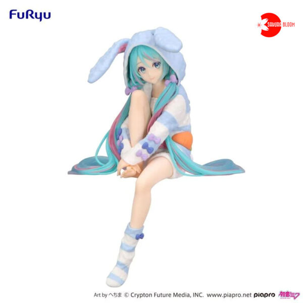 PREORDEN: Noodle Stopper: Vocaloid Hatsune Miku - Rabbit Ear Hood Pajama Blue Color Ver. - Image 6