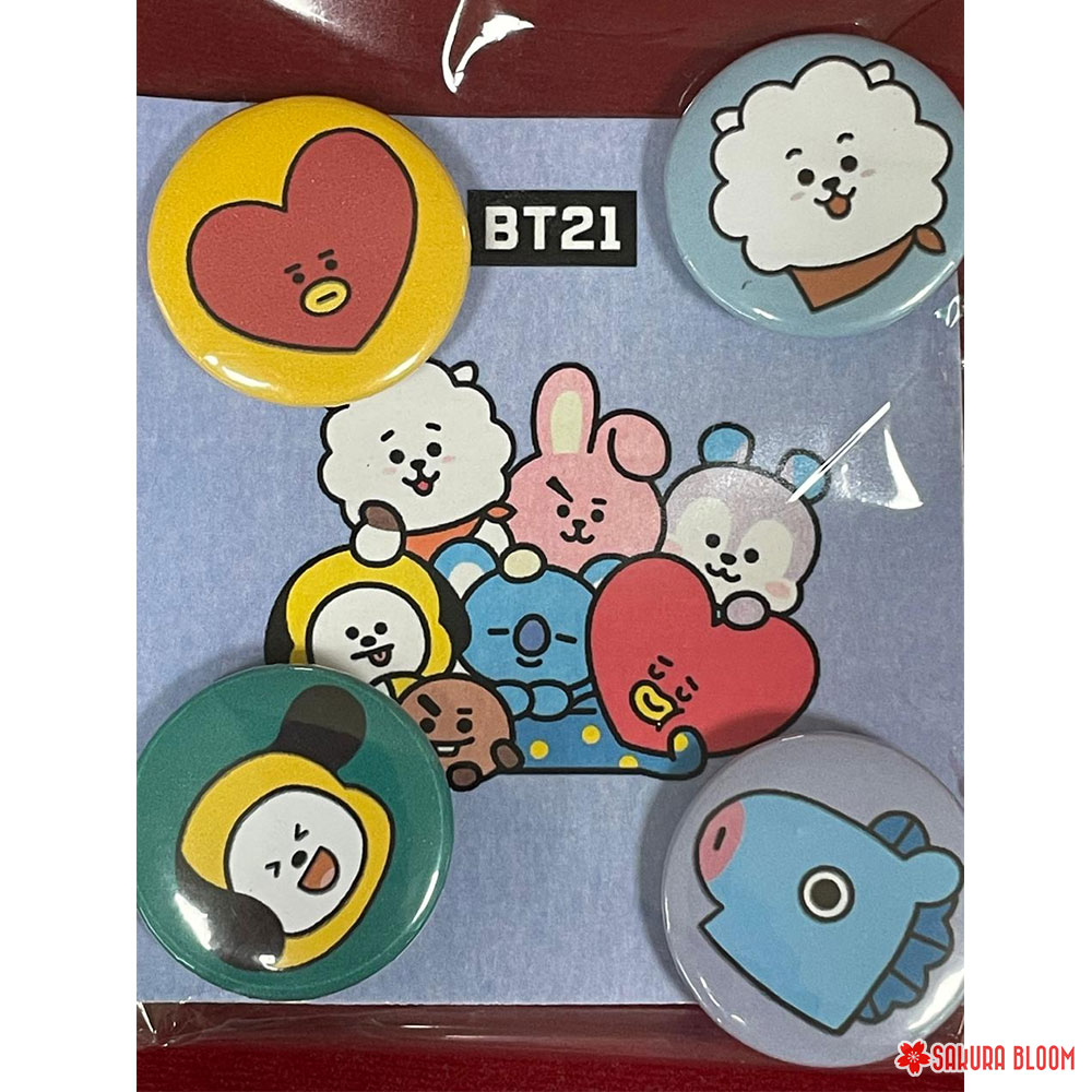 PREORDEN: Set botones BT21 3.2 cm A - Set 4