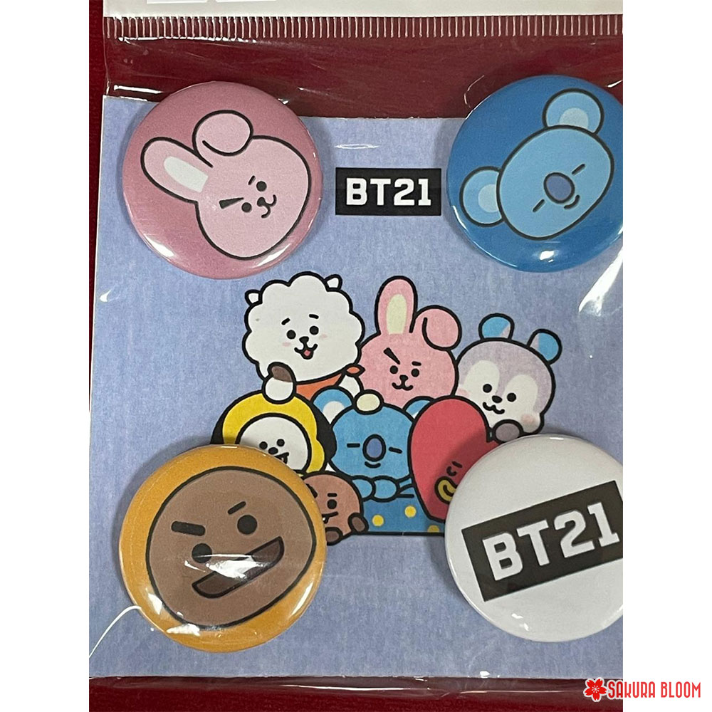 PREORDEN: Set botones BT21 3.2 cm B - Set 4