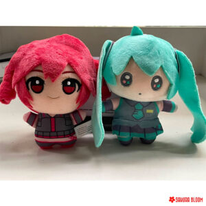 Chara Plush Mascot Keychain: Kasane Teto / Hatsune Miku