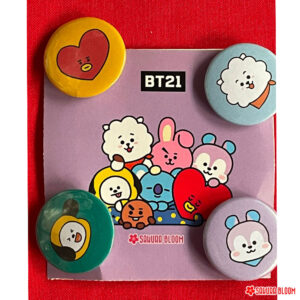 PREORDEN: Set botones BT21 3.2 cm A - Set 4 - MANG Updated
