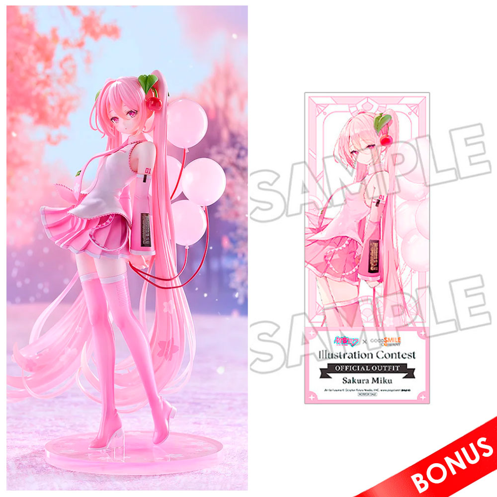 PREORDEN: Good Smile Collection: Character Vocal Series 01: Hatsune Miku: Sakura Miku: GSC Illustration Contest Ver. 1/7 + BONUS